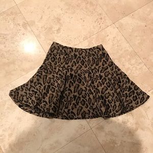 FREE PEOPLE LEOPARD MINI SKIRT